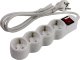 Сетевой фильтр 4 розетки, 3м, белый 5bites SP4W-130