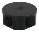 Коробка JBR080 D=80х40, 4 вых., IP44, черная (44005BL-1)