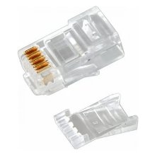 Разъем RJ-45(8P8C) под витую пару, UTP, CAT 6, с вставкой REXANT (05-1031)