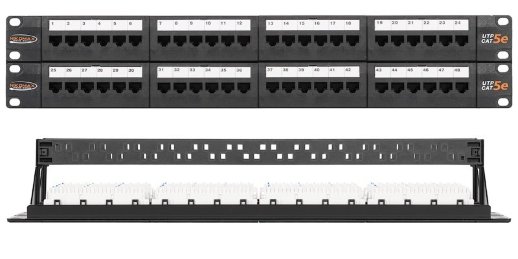 Патч-панель 19" NIKOMAX NMC-RP48UD2-2U-BK