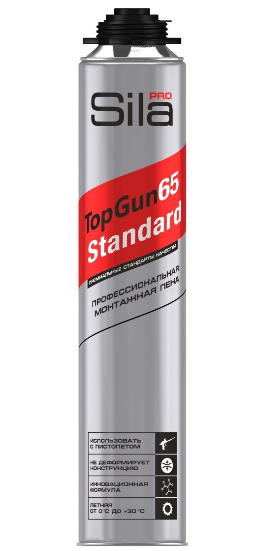 Пена монтажная Sila Pro TopGun 65 STANDARD, 850 мл