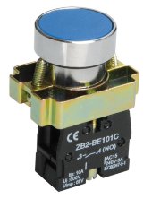 Кнопка LAY5-BA61 без подсветки синяя 1з (BBT60-BA-K07)