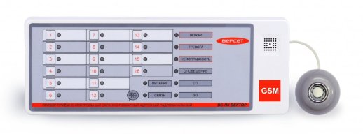 Прибор приемно-контрольный охранно-пожарный адресный радиоканальный Версет ВС-ПК ВЕКТОР ЛАВИНА