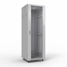 Шкаф телекоммуникационный 19' напольный 42U 600х800 мм, передняя дверь стекло, задняя дверь металл, RAL 7035 (состоит из 2 частей) (04-2306)