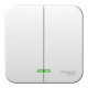 Выключатель 2-клавишный открытой установки BLANCA, с подсветкой, белый (BLNVA105111)
