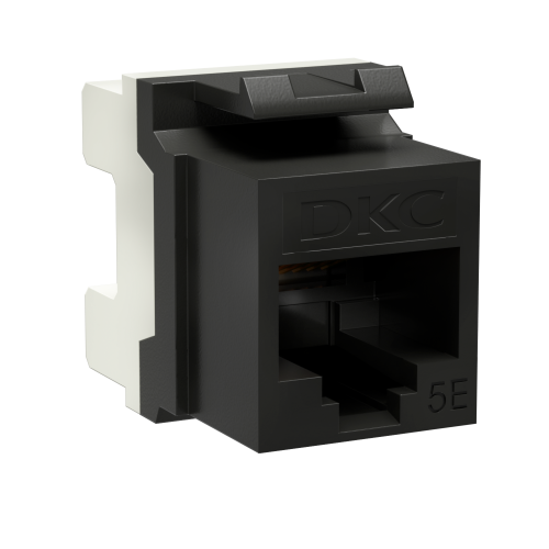 Модуль Keystone RJ45 CAT5E, 180 градусов, черный (RNK5EU180BK)