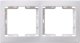 Рамка горизонтальная серии КВАРТА IEK Рамка РГ-2-КБ 2 местная горизонтальная белая (EMK20-K01-DM)