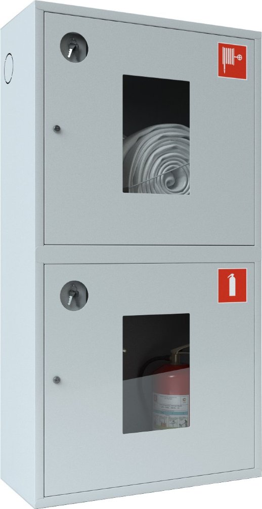 Шкаф пожарный навесной со стеклом белый ТОИР-М Ш-ПК-003-21НОБ (ПК-320-21НОБ)