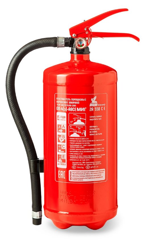 Огнетушитель порошковый закачной Пожтехника Центр ОП-4(з)-АВСЕ МИГ