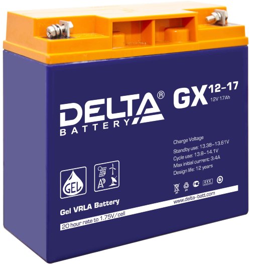 Аккумулятор герметичный свинцово-кислотный Delta Delta GX 12-17