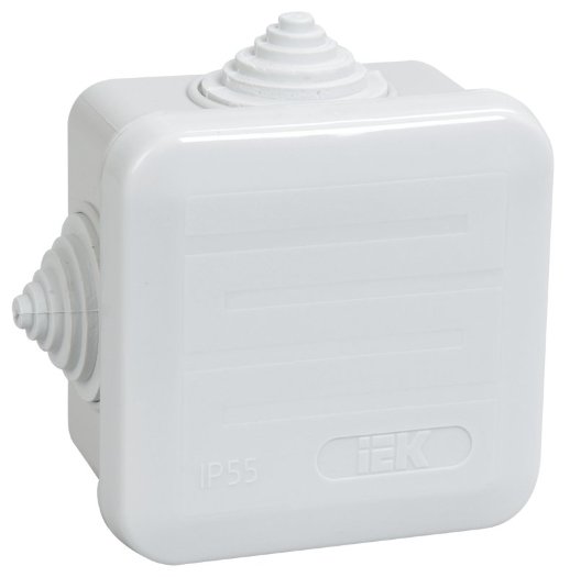 Коробка распаячная для открытой проводки IEK КМ41236 70х70х40 (UKOZ11-070-070-040-K41-44)