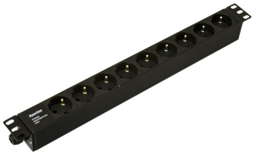 Блок розеток 19" Hyperline SHE19-9SH-CB