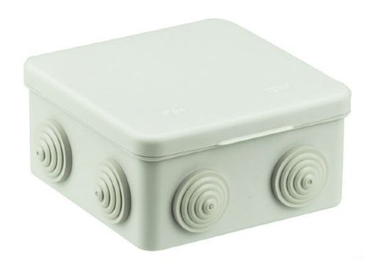 Распаячная коробка TDM ЕLECTRIC Коробка ОП 80х80х50мм, крышка, IP54, 7вх. (SQ1401-0112)