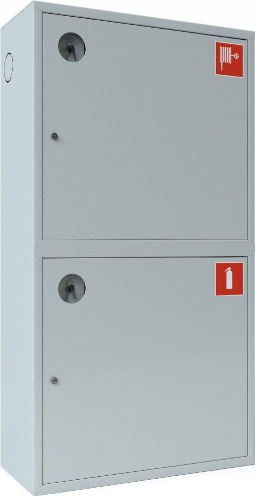 Шкаф пожарный навесной закрытый белый ТОИР-М Ш-ПК-003-21НЗБ (ПК-320-21НЗБ) лев.