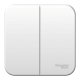 Выключатель 2-клавишный открытой установки BLANCA, белый (BLNVA105011)