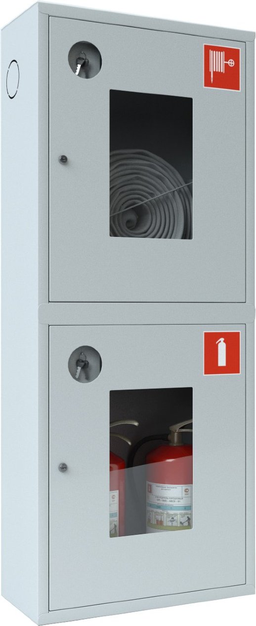 Шкаф пожарный навесной со стеклом белый ТОИР-М Ш-ПК-О-003НОБ (ПК-320НОБ)