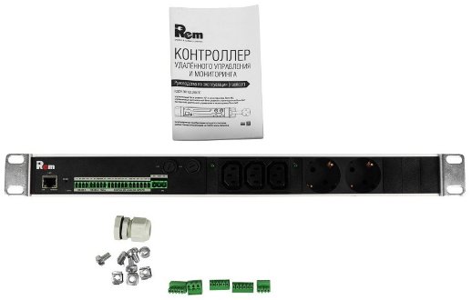 Блок силовых розеток с контроллером REM R-MC1-32-2S-3C13-440-K