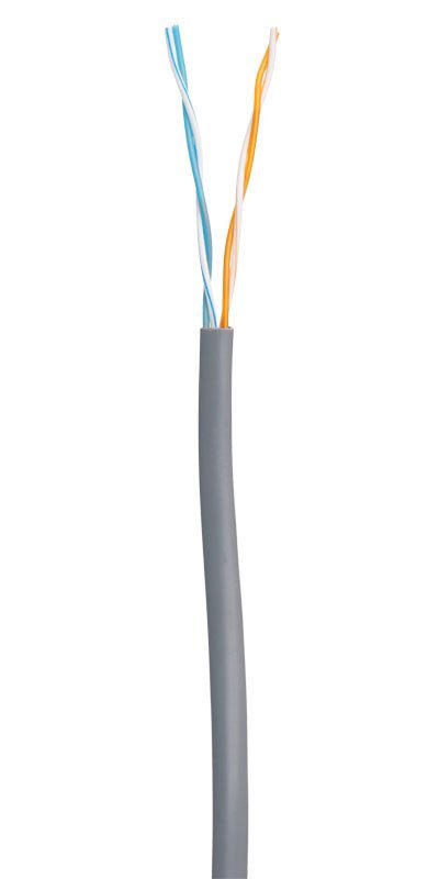Кабель «витая пара» (LAN) для структурированных систем связи NETLAN U/UTP 2pair, Cat5, In, PVC (EC-UU002-5-PVC-GY-5)