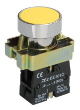 Кнопка LAY5-BA51 без подсветки желтая 1з (BBT60-BA-K05)