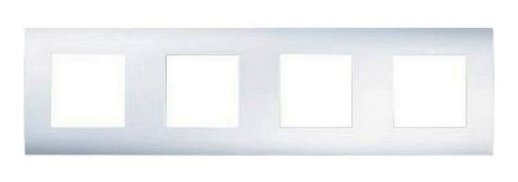 Рамка 4-постовая, серебристый металлик, LK45 (854403)