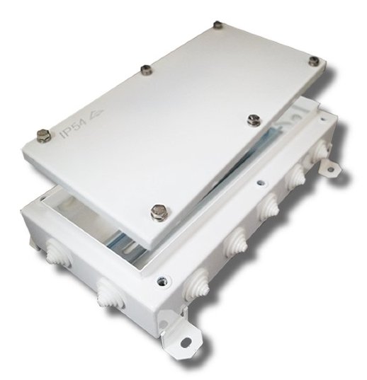 Коробка монтажная огнестойкая Гефест КМ-О (28к*10,0)-IP54-1530, 14 вводов