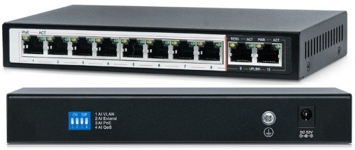 Коммутатор с PoE Praxis PPS-208