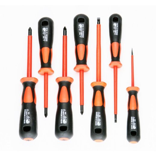 Набор диэлектрических отверток с профилями «шлиц»/Philips/Pozidriv КВТ НИО-5507