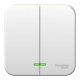 Выключатель 2-клавишный открытой установки BLANCA, с подсветкой, белый (BLNVA065111)