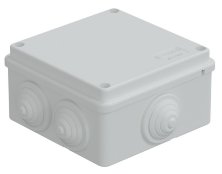 Коробка JBS100 100х100х55, 6 вых., IP55, белая (44007W-1)