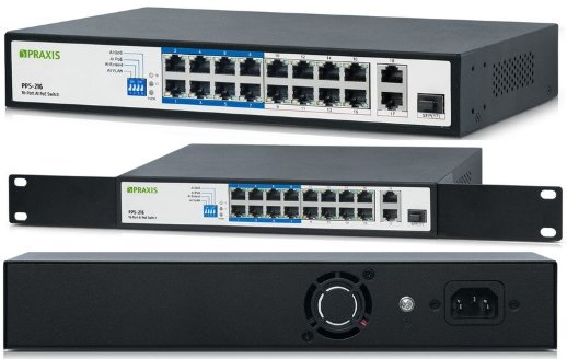 Коммутатор с PoE Praxis PPS-216