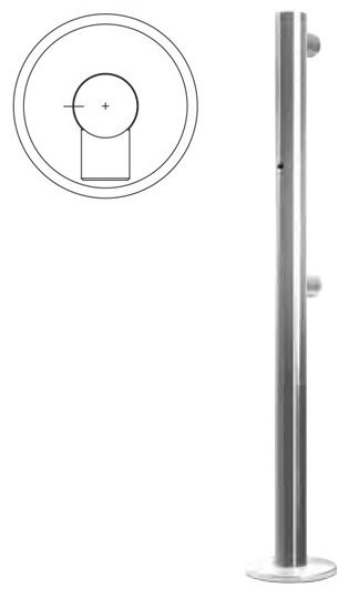 Стойка ограждения OXGARD Praktika Стойка ограждения односторонняя (2 муфты, отверстие под фиксатор слева)