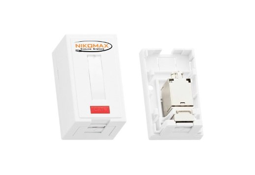 Настенная розетка NIKOMAX NMC-WO1UE2-FT-ST-WT