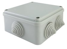 Коробка ОП 100х100х50мм, крышка на винтах, IP55, 6 вх. (SQ1401-1234)