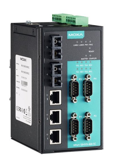 4-портовый преобразователь MOXA NPort S8455I-SS-SC