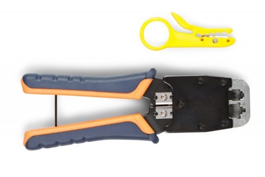 Инструмент обжимной для RJ-45, RJ-12 Hyperline HT-500