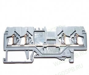 Клемма проходная на DIN рейку WAGO WAGO 280-833 клемма 4-х проводная