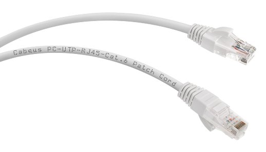 Патч-корд медный CABEUS PC-UTP-RJ45-Cat.6-0.5m-WH (8669c)