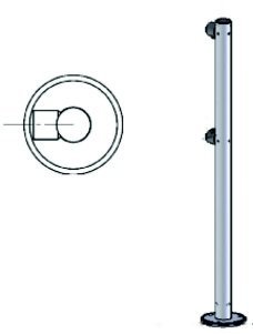 Стойка ограждения с муфтами OXGARD Praktika Стойка ограждения односторонняя