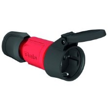 Розетка кабельная Schuko 16A 3p(2P+E) 250V IP54 красный MULTI-GRIP (7489)