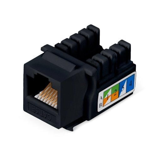 Вставка Keystone Jack RJ-45 CABEUS KJ-RJ45-Cat.5e-90-BK (9482c)