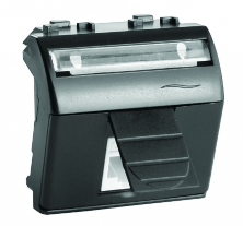 Розетка RJ-45 Brava 2 модуля черная (77655N)