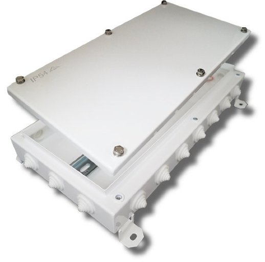 Коробка монтажная огнестойкая Гефест КМ-О (64к*10,0)-IP54-2040, 20 вводов