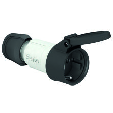 Розетка кабельная Schuko 16A 3p(2P+E) 250V IP54 серый MULTI-GRIP (7487)