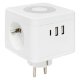 Тройник 'Куб' 2 гнезда 2USB 2,4А+Type C + Ночник