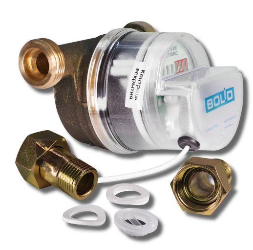 Проводной универсальный счётчик холодной и горячей воды Болид СВК-15-3-2-Б