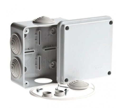 Коробка ответвительная с 6 кабельными вводами Рувинил Коробка TYCO 100х100х50 (67050)