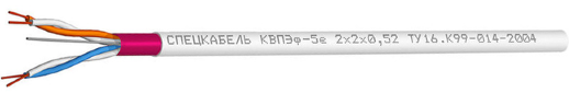 Кабель симметричный для структурированных кабельных систем (UTP) категории 5e, одиночной прокладки Спецкабель КВПЭф-5е 4х2х0,52 (Спецкабель)