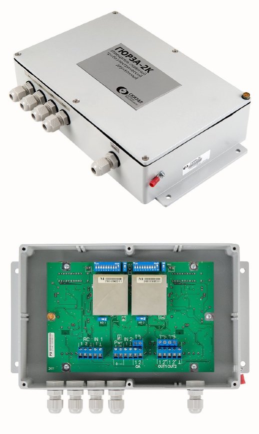 Извещатель охранный периметровый трибоэлектрический двухзоновый СКИЗЭЛ Гюрза-2К