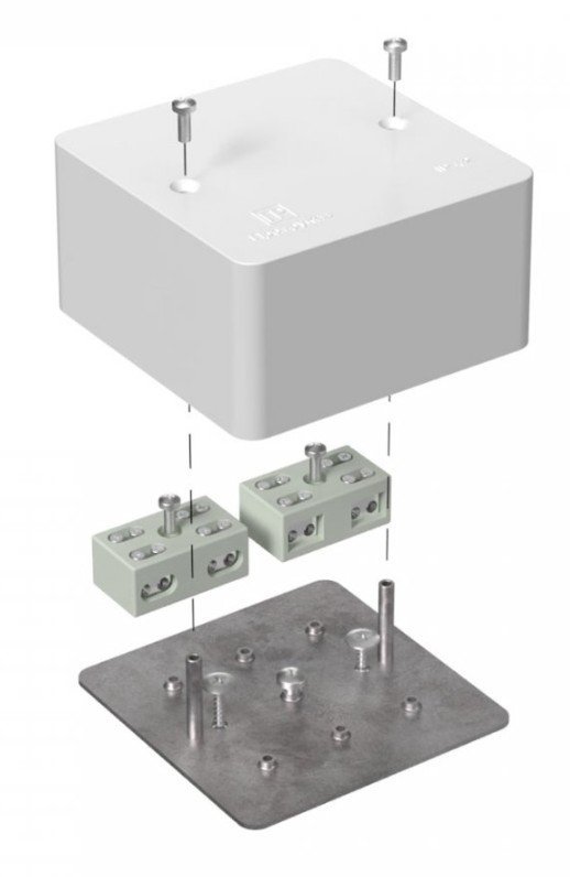 Коробка огнестойкая разветвительная 85х85х45 для кабель-канала (40-0460-FR6.0-4-4-Р)