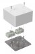 Коробка огнестойкая разветвительная 85х85х45 для кабель-канала (40-0460-FR6.0-4-4-Р)